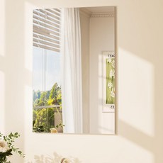 TETOTE 프레임리스 욕실 거울 40.6cm x 61cm(16인치 x 24인치) 벽용 프레임리스 화장대 거울 침실 거실 입구 복도 홈 체육관 수직/수평으로 적합, TETOTE 프레임리스 욕실 거울 40.6cm x 61