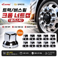 대성부품 크롬 플라스틱 너트캡 10개세트 30mm 32mm 33mm 휠너트캡 휠볼트캡 대형트럭 화물차 버스 8홀 10홀 메가 트라고 엑시언트 유니버스 그랜버드 노브스 프리마 파비스, 크롬 33mm, 10개