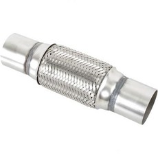 2.25인치 X 6인치 10인치 범용 스테인리스 스틸 배기 플렉스 파이프 이중 브레이드 튜브 무거운 차량용 및 자동차용, 2”X6"/10"