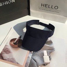 空頂網球帽 韓國夏季高爾夫球帽女可愛愛心刺繡遮陽休閒防曬運動帽空頂帽子, 1個, 光板空頂帽-黑色