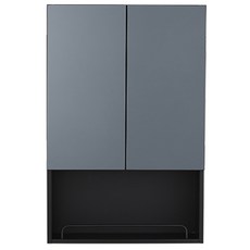 블랙 흑경 욕실수납장, 블랙 + 흑경, 1개
