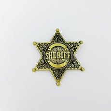 美國警長六角星胸針 治安SHERIFF徽章別針, R250, 1個