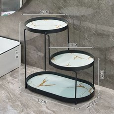 대리석 원형 회전식 진열대 정리대 향수 화장품 골드, U01KT0RBRFMB7AD6FZHD2RCCNQ-013, M. 블랙 3단 소형