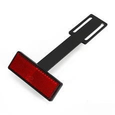 유니버설 오토바이 안전 경고 반사판 스쿠터 스트리트 바이크 후면 반사 테이프 플레이트 번호판 홀더 펜더, 04 black