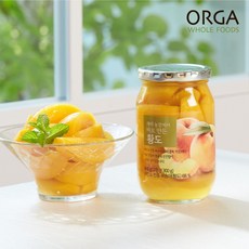 ORGA 올가 재배 농장에서 바로 만든 황도 복숭아 450gx2병, ORGA 올가 재배 농장에서 바로 만든 황도 복숭아 4
