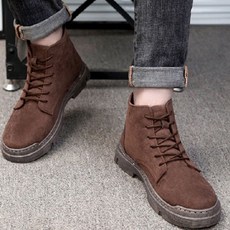 스웨이드 남자 털 워커 방한화 남성 겨울 신발 털신발