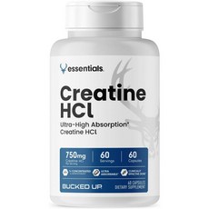 Bucked Up - Creatine HCL 750mg Serving - 60 Servings 60 Capsules, Bucked Up - Creatine HCL, 750m, 1개, 60정