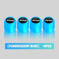자동차 밸브 캡 스컬 휠 커버 야광 허브 랭글러 레니게이드 글래디에이터 컴패스용, 8. blue-4PCS, 1개