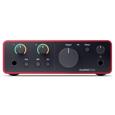 Focusrite Scarlett Solo 第四代 Zen 音訊介面, 紅色 + 黑色, 單一商品