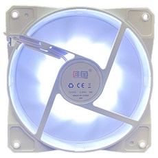 白色12公分機殼風扇，靜音高效散熱，4PIN接頭電腦散熱風扇, 白色, 1個, 無