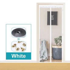 올스토어 문짝 강화 마그네틱 스크린 모기 방지 커튼 메쉬 130 - cm 너비, [00] White, [00] W 130 x H 210 cm