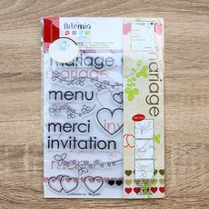 Artemio藝術水晶圖章/印章-愛心植物婚禮邀請卡水晶印章, 1個, 印章本身沒有顏色