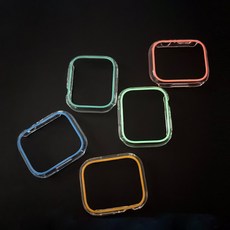 우먼스9999 애플워치 호환가능 7 6 5 4 3 SE 네온 야광 케이스, 블루