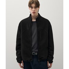 드로우핏 DRAW FIT 커브드 투웨이 폴라 플리스 자켓 BLACK