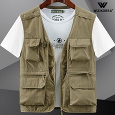 남성 멀티포켓 매쉬 조끼 자켓 빅사이즈 야외 캠핑 낚시 WI209J