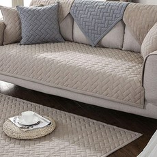 넓은 패브릭 쇼파 패드 3인용 4인용 소파 커버 덮개 푹신한 인테리어 가구, 브라운 3인용 70x180, 1개