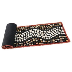 발 지압매트 지압발판 마노석 돌매트 조약돌매트 발마사지, 40 60 옐로우 옥석 패드, 1개