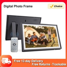 디지털 포토 액자 데스크탑 전자 앨범 1280*800 IPS 화면 사진 영상 비디오 음악 시계 달력 기능 지원 10.1 인치, 미국 플러그, 10.1 Inch