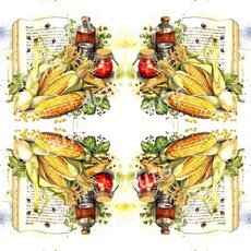 蝶古巴特DIY餐巾紙-蝶谷巴特拼貼藝術紙 多款圖案可選 餐桌裝飾 DIY手作拼貼, 1個, 33x33 四格圖