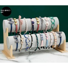 머리띠 거치대 액세서리 걸이 수납 그레이 스탠드, 1개, 50cm (아이스 플라워 벨벳)