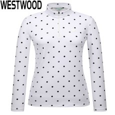 5층 웨스트우드 WESTWOOD 우먼 도트 프린트 집업 티셔츠 (여자 가을 봄 집업 티) O3/306
