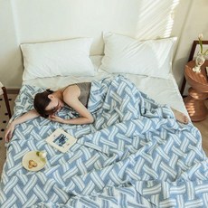 300 5000 소창이불 여름 낮잠이불 사계절이불 담요, 그리니 그레이