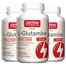 재로우포뮬러스 비건 L글루타민 750mg 120캡슐 3통, 120정, 3개