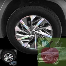 AP 투싼NX4튜닝 휠 스티커 투싼NX4, 18인치-블랙 유광, 1개