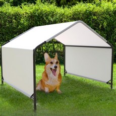 강아지 그늘막 텐트 애견 슬레이트 야외 마당 개집 선쉐이드, 75x65x65cm, 상세페이지 참고