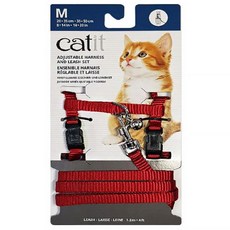 GE가은스토어 캣잇 고양이 M 하네스 레드 고양이하네스 고양이가슴줄 고양이목줄