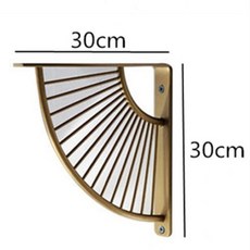 금속 발 브래킷 인라인 파티션 브래킷 철 아트 벽 교수형 선반 장식 고정 지원 삼각대 가정용 액세서리, white bracket 30cm