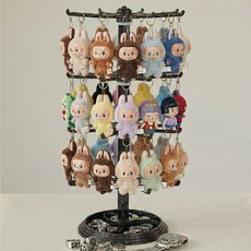 메이크마인 대용량 회전 키링 보관함 진열대 거치대, 1개, 3단블랙