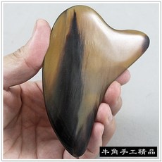 【摩邦比】心型犛牛角刮痧板 T-B54, 1個