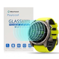 Poyiccot Garmin Fenix 8 51mm Amoled/Fenix 8 51mm Solar와 호환되는 액정보호필름 6팩 9H 경도 방수 투명 필름 피닉스 8 51mm, Fenix 8 51mm Amoled, 1개, 상세페이지 참조
