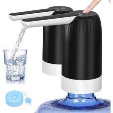마이비전 2팩 전기 휴대용 5갤런 물 디스펜서 범용 마이크로 USB 충전 물병 펌프 실리콘 캡이 있는 3-5갤런 저그 디스펜서2pcs 모드 6, 2pcs Mode 6
