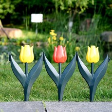 튤립 PVC 울타리 플라스틱 화단울타리 화단 정원 꾸미기 펜스 휀스 텃밭 정원꾸미기 장식, 핑크