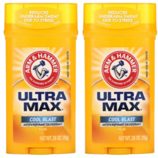 Arm & Hammer UltraMax 고형 땀 억제 데오드란트 남성용 쿨 블라스트 73g(2.6oz), 1개, 73g