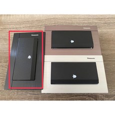 Panasonic 國際牌 GLATIMA 霧黑款 WTGF5401B 電鈴開關附蓋板, 1個, 直式面板,銀色