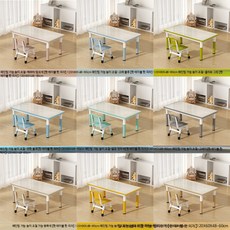높이조절 땅콩 모양 미술 학습 책상세트, 120x60 나무무늬 (책상 1 의자 1)
