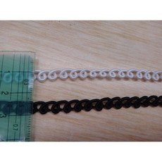 愛心手工材料鋪 花邊帶004-黑色 一卷45碼 波浪帶 手工材料, 1個, 花邊帶004-黑色1碼, 黑色