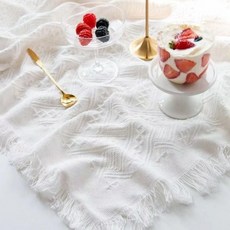 戶外野營地墊 波西米亞風露營毯 海邊沙灘佈 防潮墊 桌布 130*180cm, 白T格,90*210cm