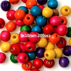 비즈공예 나무 저렴한 스페이서 비즈 팔찌 목걸이, 9x10mm 200pcs