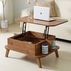 델리자 800 원목 리프트 테이블 엔틱