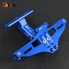 오토바이 후면 번호판 테일 프레임 홀더 브래킷 방향 지시등, 6. blue with logo