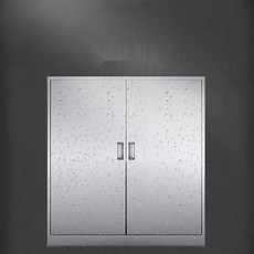 낮은 철제 수납장 야외 공구 서류 보관함 조립식 창고 차고용 잠금식, 304 이중 유리문 낮은 캐비닛 3.3mm 10년 보증