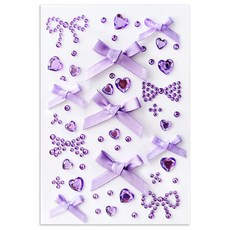 다락301 스티커 페이스 반짝이 페스티벌 파티 워터밤 메이크업 큐빅 얼굴스티커, 1개, 13 퍼플리본