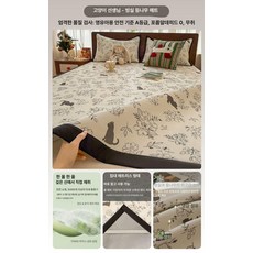 고밀도 여름 쿨링매트 냉각패드 시원한 패드 빈티지 1.2m 다양한사이즈 디자인 세탁가능, 미스터 캣, 0.9m, 매트 스타일 - 미스터 캣