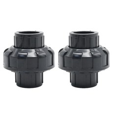 VIKKSAER 3.8cm(1-1/2인치) PVC 유니온 커플링 파이프 피팅 2개 O-링 포함 SCH80 슬립 유니온 커플링 어댑터 수영장 야외 적용용(ID 48.25mm), VIKKSAER 3.8cm(1-1/2인치) PVC 유니