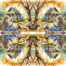 蝶谷巴特餐巾紙/藝術紙, 1個, 33x33 四格圖