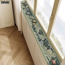 DFMEI 簡約窗臺墊子窄窗戶改造防護墊可裁剪陽臺裝飾鋪墊耐髒防滑飄窗墊, 伊甸花鏡